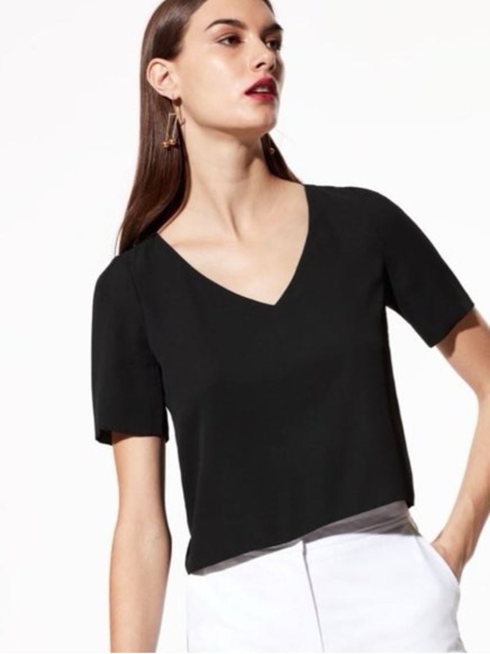 Babaton Randy V-Neck Blouse